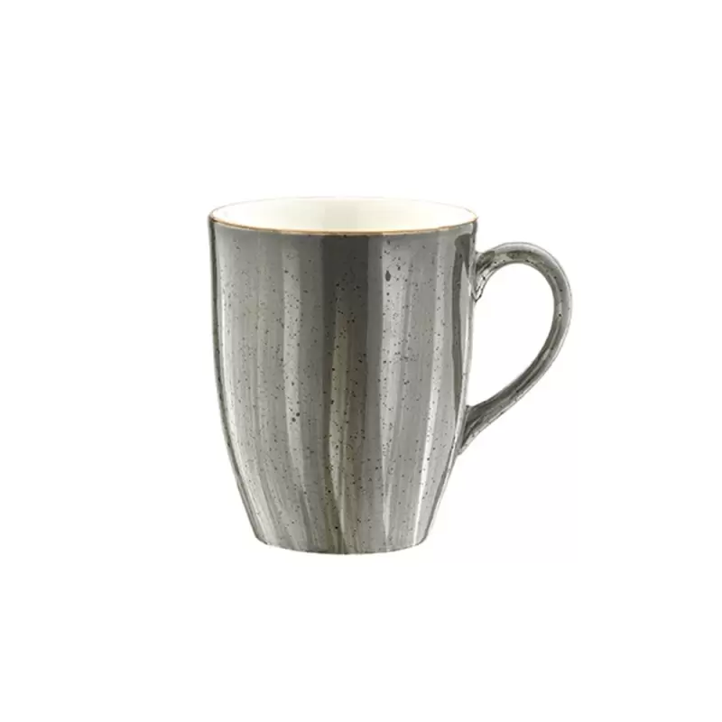 Turgla Bone China Space dia.3.25" h:4.25" 11 oz. Round Grey Porcelain Mug