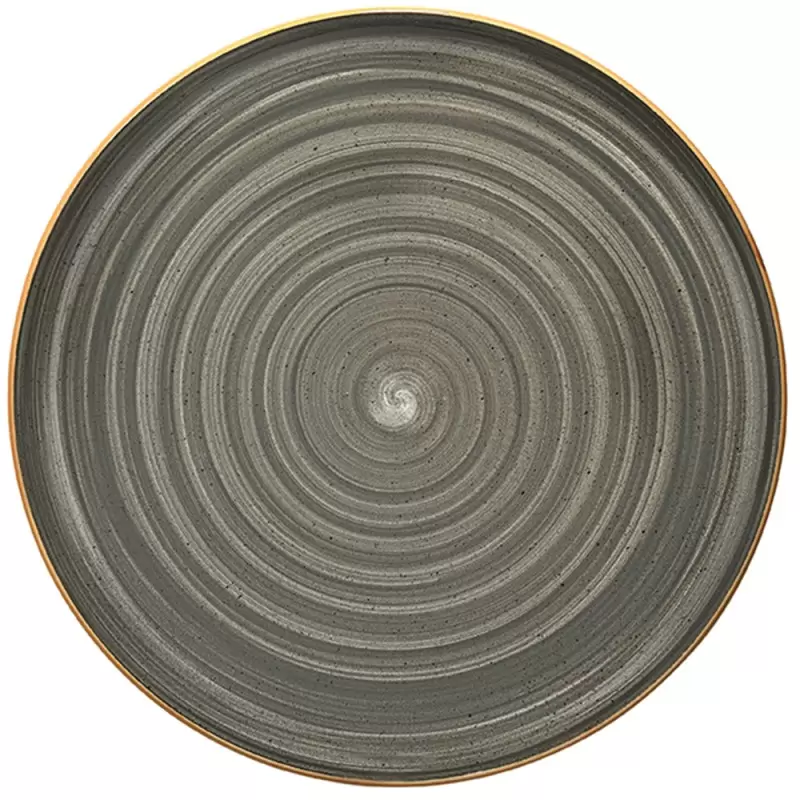 Turgla Bone China Space dia.12.75" Round Grey Porcelain Plate