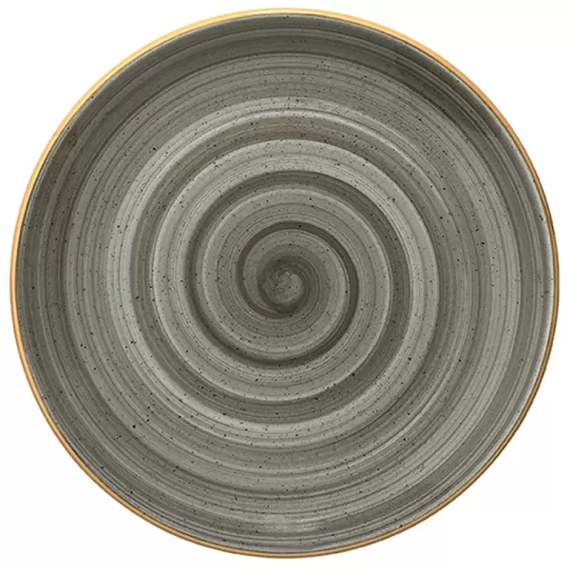 Turgla Bone China Space dia.10" Round Grey Porcelain Plate