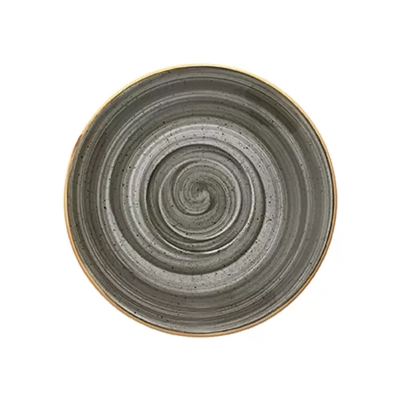 Turgla Bone China Space dia.7.5" Round Grey Porcelain Saucer