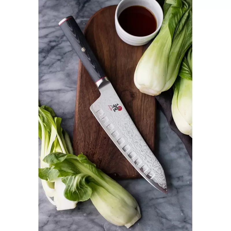 MIYABI Kaizen - 5000DP 7-inch Hollow Edge Rocking Santoku Knife