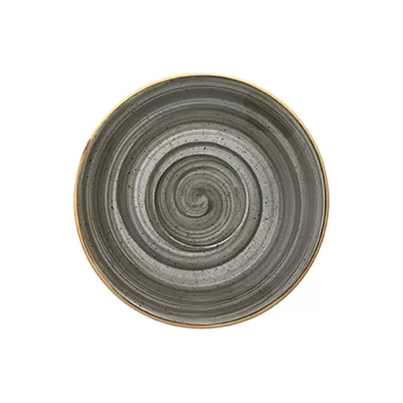 Turgla Bone China Space dia.6" Round Grey Porcelain Saucer