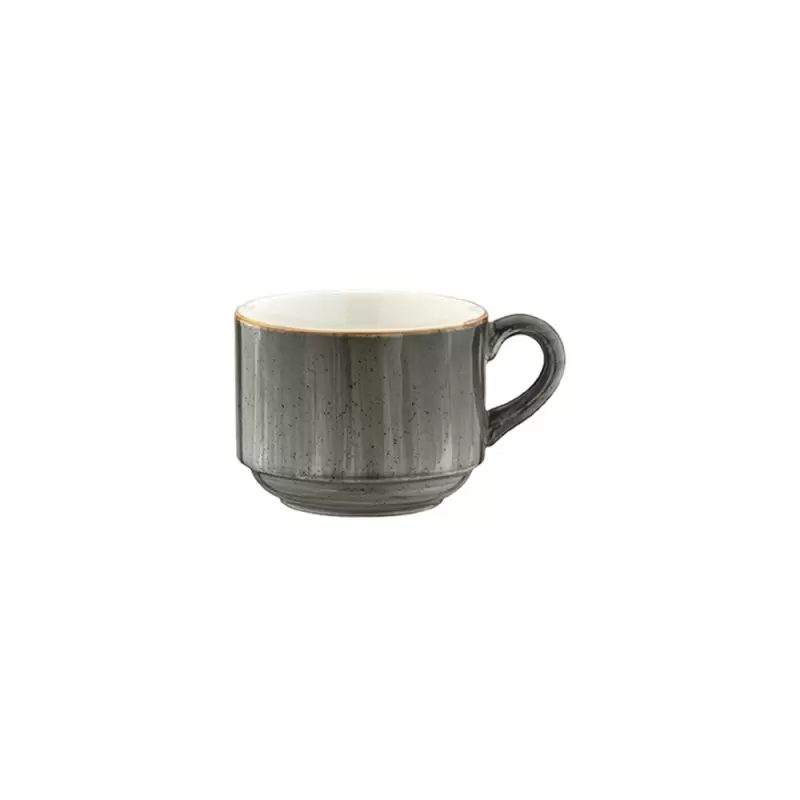 Turgla Bone China Space dia.2.5" h:2" 3 oz. Round Grey Porcelain Espresso Cup