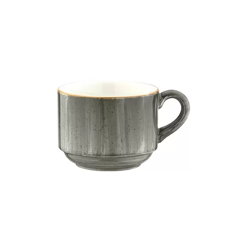 Turgla Bone China Space dia.3.25" h:2.5" 7 oz. Round Grey Porcelain Cup