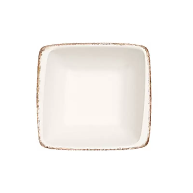 Turgla Bone China Retro 3.5" x 3.5" x h:1.25" 1 oz. Square Decorated Porcelain Ramekin