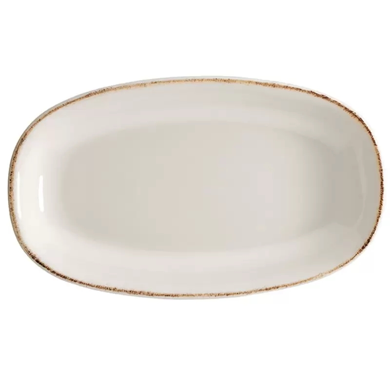 Turgla Bone China Retro 9.5" x 5.5" x h:1.25" Oval Decorated Porcelain Platter