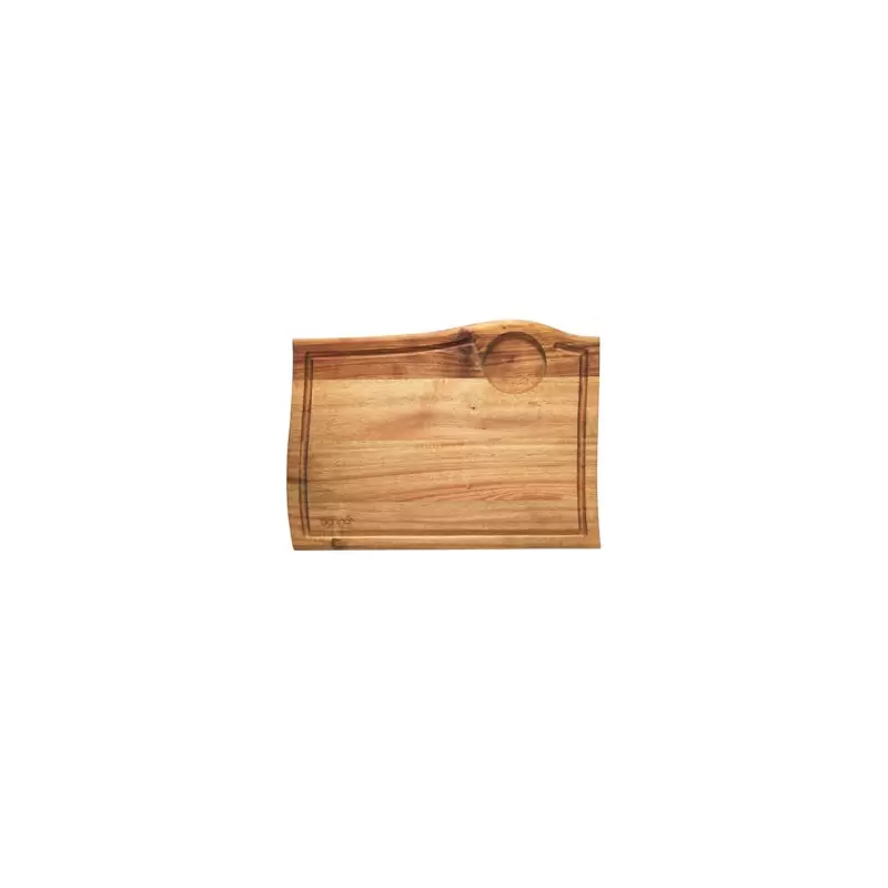 Turgla Wood 12" x 9" Rectangular Brown Wood Serving