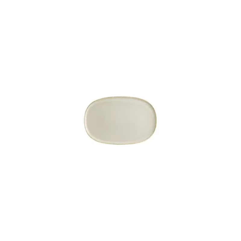 Turgla Bone China Sand 13" x 9" x h:0.75" Oval Beige Porcelain Platter