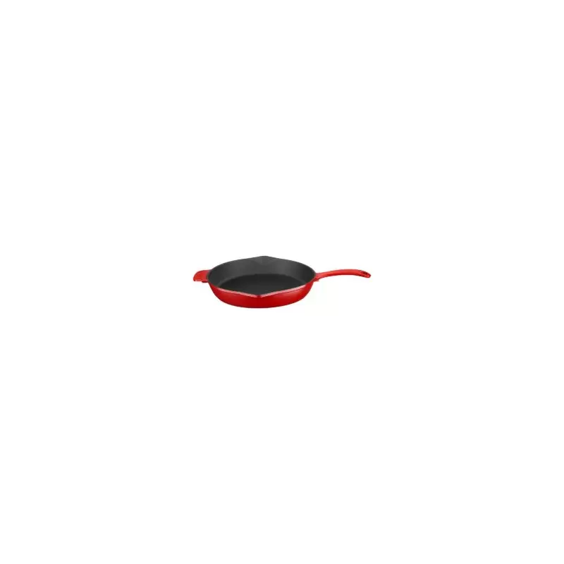 Turgla Cast Iron dia.11" h:2" Round Red Cast Iron Skillet