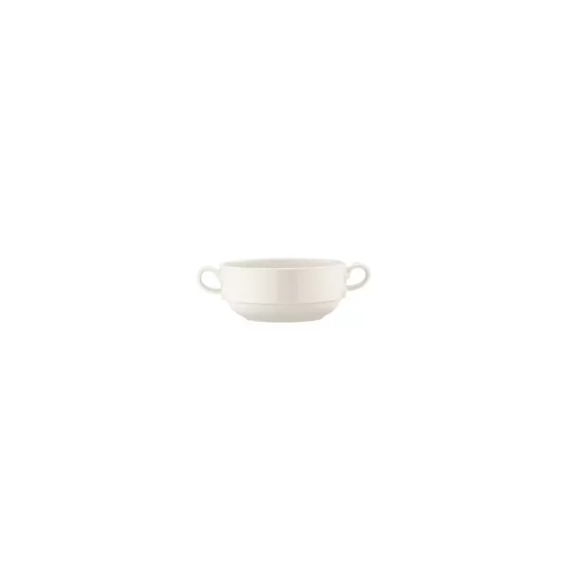 Turgla Bone China Banquet dia.4.75" h:1.75" 11 oz. Round Warm White Porcelain Bowl