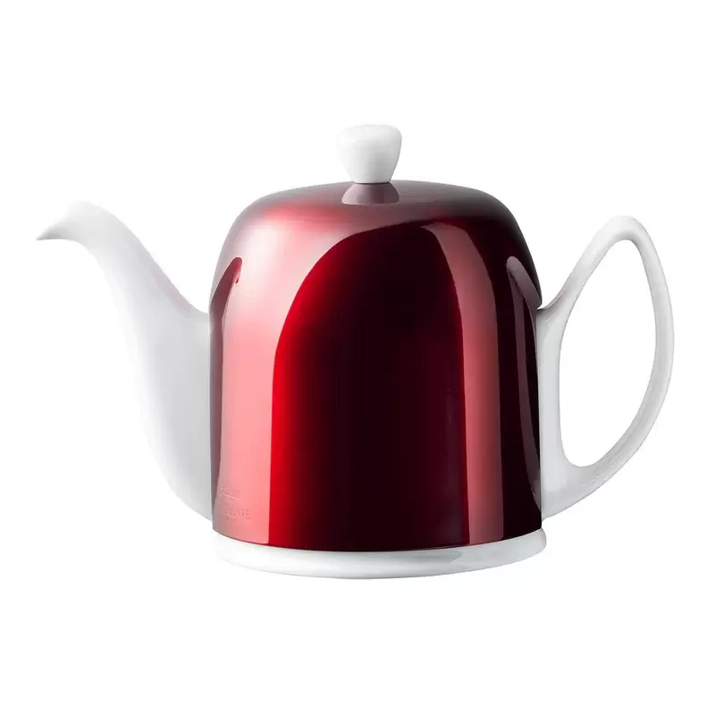 Degrenne Salam Blanc Pomme D Amour Salam Tea Pot 6 Cups Candy Apple White - h13.1 cm - h 5''3/16 - 100cl - 33 oz 13/16