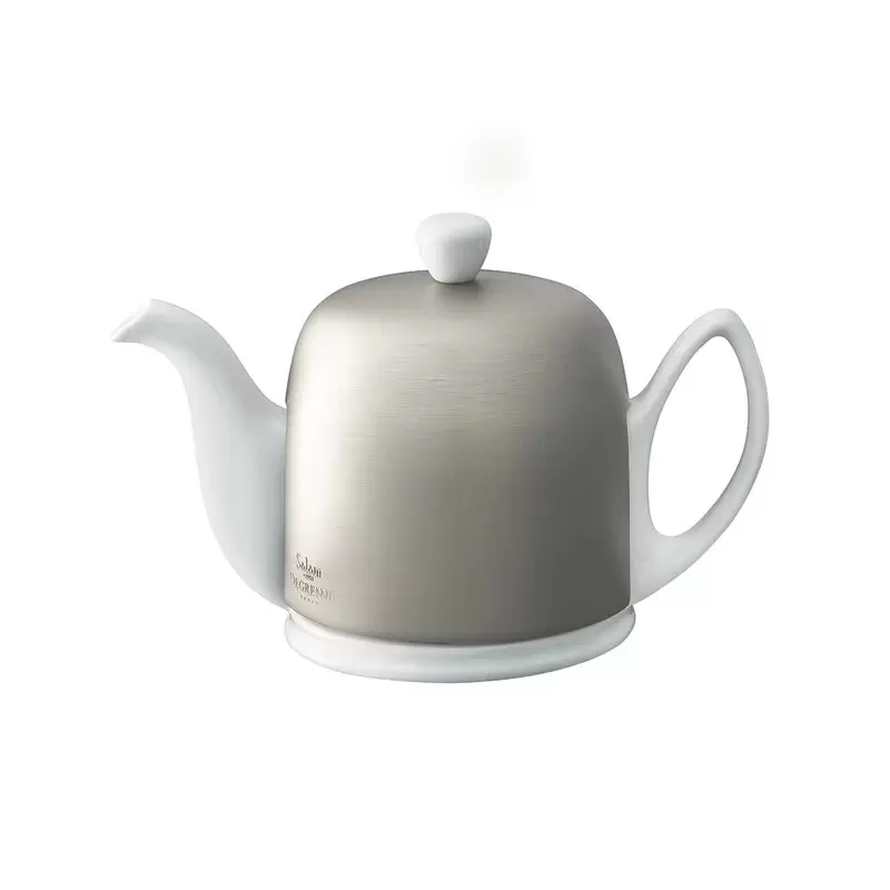 Degrenne Salam Color Zinc Salam Tea Pot 4 Cups with Zinc Color Lid - h11.1 cm - h 4''3/8 - 70cl - 23oz 11/16