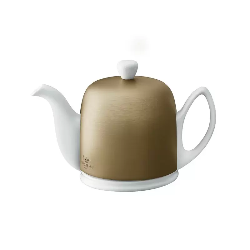 Degrenne Salam Color Bronze Salam Tea Pot 4 Cups with Bronze Color Lid - h11.1 cm - h 4''3/8 - 70cl - 23oz 11/16