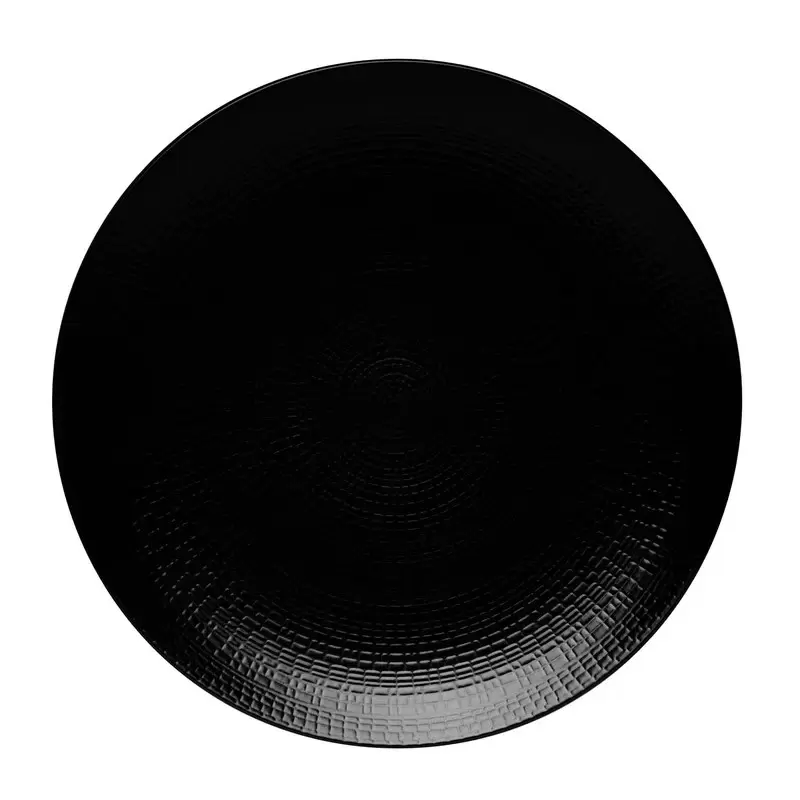 Degrenne Modulo Nature.Pierre De Lave. Round Dinner Plate 28 cm - 11 in - Set of 6