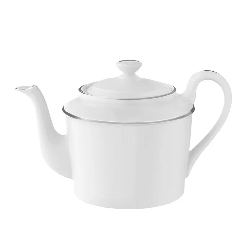 Degrenne Galon Platine Tea Pot 1 Liter - H 15.7 x Ø12.4 cm - 6in 7/8 x Ø 4in 7/8 - 1 litre - 33oz 13/16