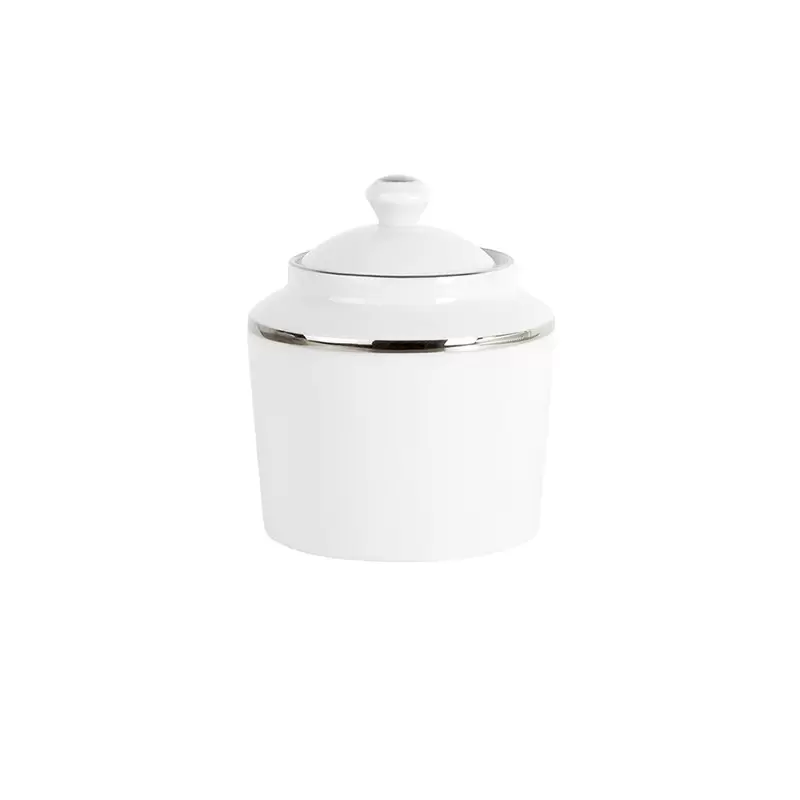 Degrenne Galon Platine Sugar Bowl 15 cl - H 10.8 x Ø9.2 cm - 4in 1/4 x Ø 3in 5/8 - 15cl - 5 oz 1/16