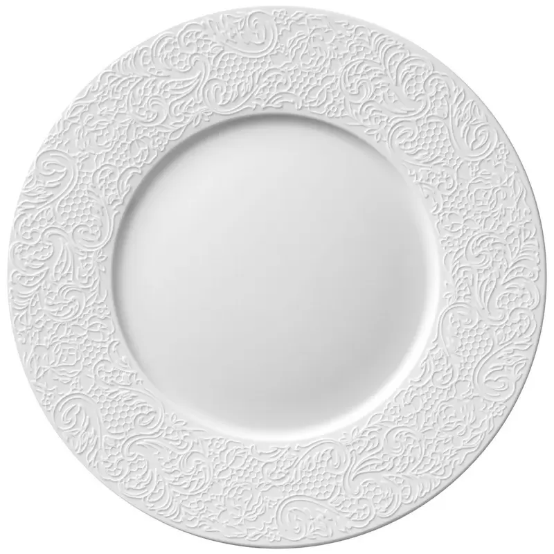 Degrenne Collection L Couture Round Presentation Plate W/Wide Rim - 32 cm - 12''5/8 - Set of 3