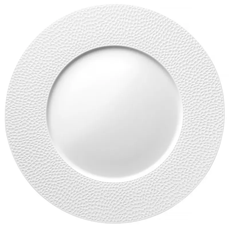 Degrenne Collection L Fragment Round Presentation Plate W/Wide Rim - 32 cm - 12''5/8 - Set of 3