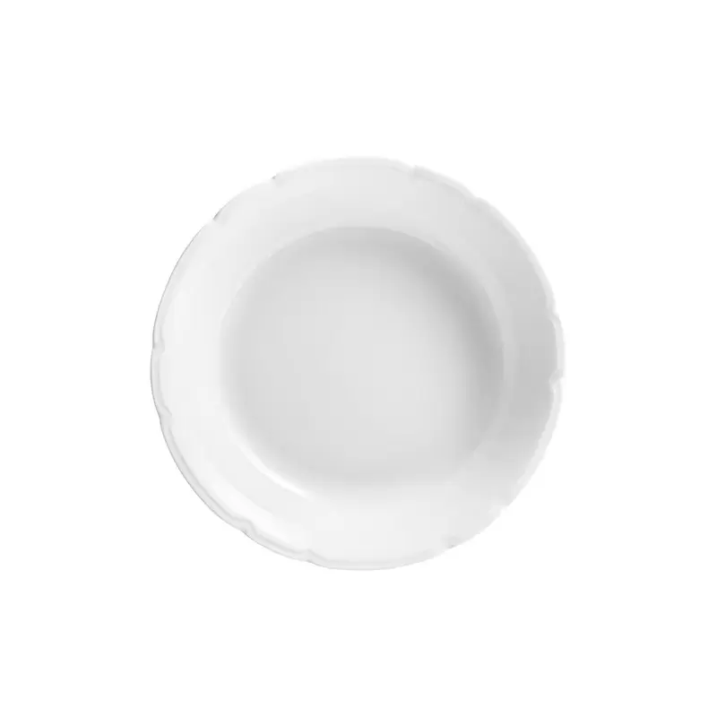 Degrenne Reminiscence White Shallow Coupe Bowl. Medium - 19 cm - 7''1/2 - Set of 6