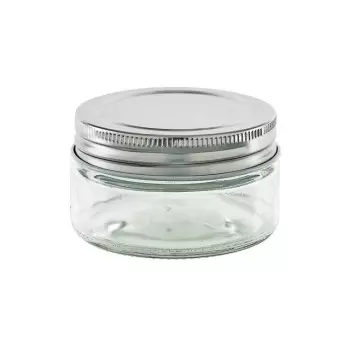 PacknWood Round Glass Jar With Cap - H:6.3'' - 90 pcs