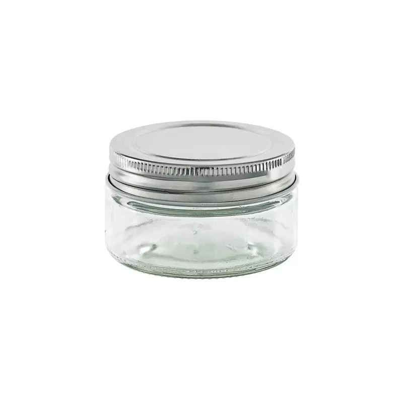 PacknWood Round Glass Jar With Cap - H:6.3'' - 90 pcs