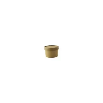 PacknWood Brown Kraft Soup Cup With Kraft Lid Included - 8oz Diam.3.5'' H:2.4'' - 250 pcs