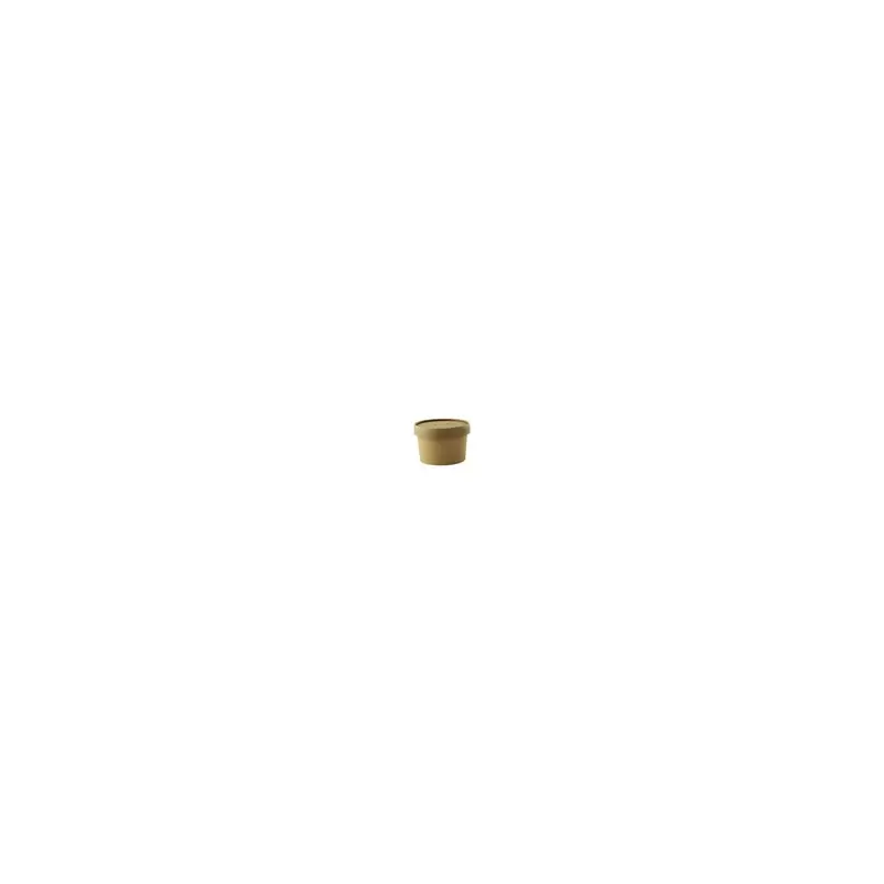 PacknWood Brown Kraft Soup Cup With Kraft Lid Included - 8oz Diam.3.5'' H:2.4'' - 250 pcs