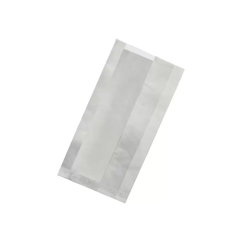 PacknWood White Greaseproof Sandwich Bag With Crystal Window - L: 15.74'' W: 7.9'' H: 2.4 - 1000 pcs