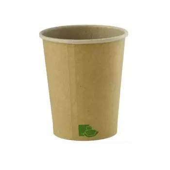 PacknWood Zen Kraft Recyclable Paper Cup - 8oz Diam.3.15'' H:3.6'' - 1000 pcs