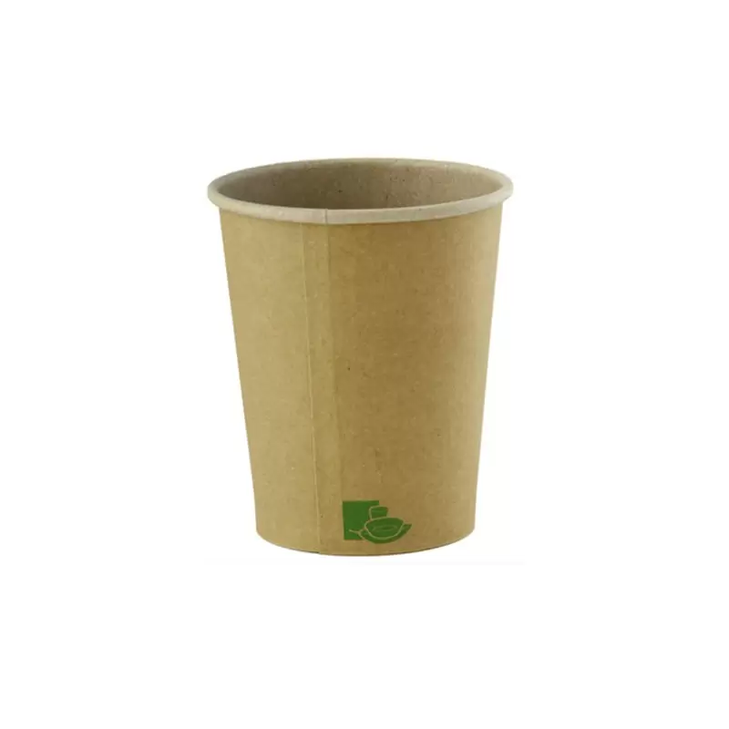 PacknWood Zen Kraft Recyclable Paper Cup - 8Oz Diam.3.15'' H:3.6'' - 1000 Pcs