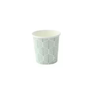 PacknWood Leaf Design Paper Cup - 4oz Diam.2.44'' H:2.5'' - 1000 pcs