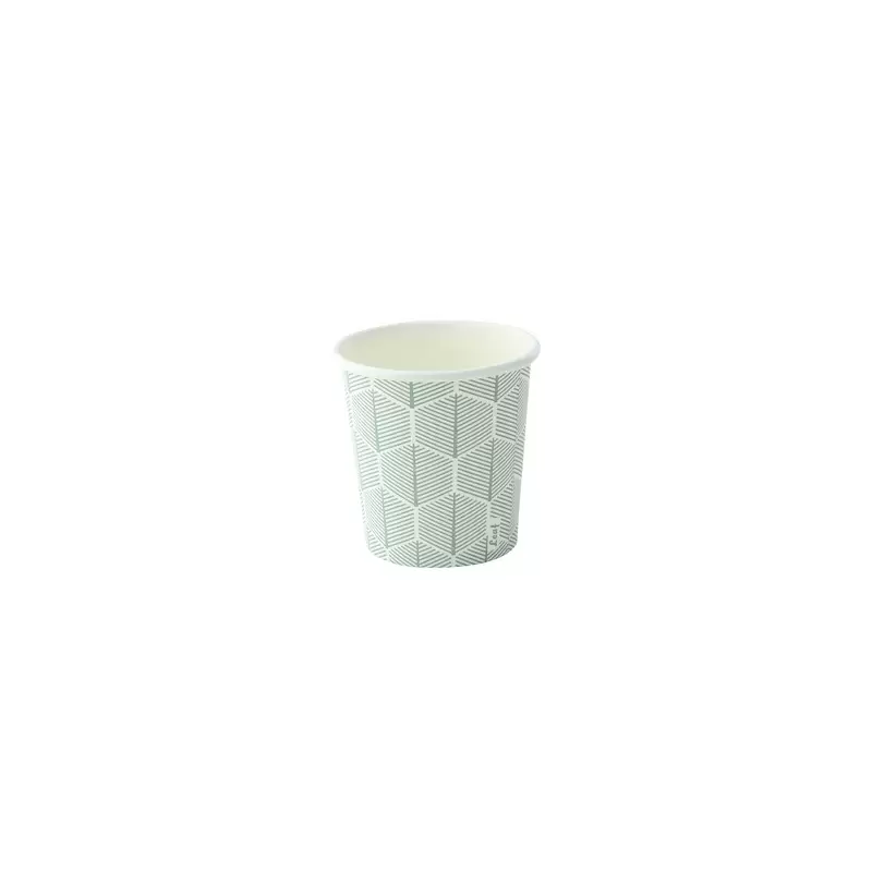 PacknWood Leaf Design Paper Cup - 4oz Diam.2.44'' H:2.5'' - 1000 pcs