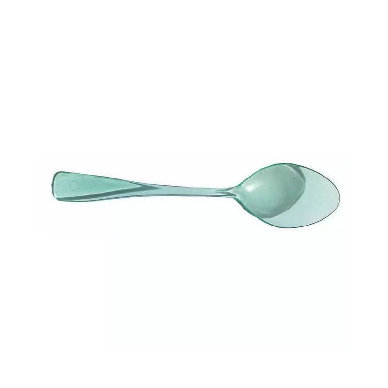 PacknWood Mini Green Transparent Spoon - 3.7'' - 1000 Pcs