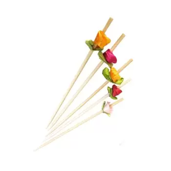 PacknWood Bamboo Skewers (Assorted Colors) - 4.7'' - 2000 pcs