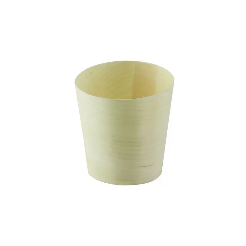 PacknWood Mini Wooden Cup - 3.5 Oz Diam.2.3'' H: 2.1'' - 1000 Pcs