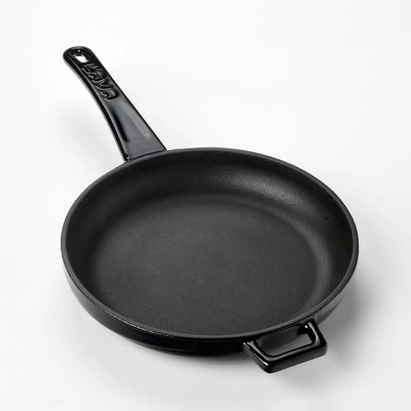 Turgla Cast Iron dia.7.75" h:1" Round Black Cast Iron Pan