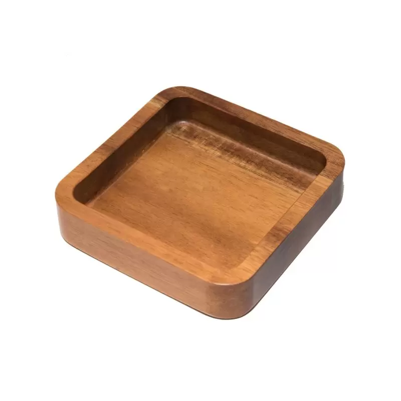 Premium Acacia Dishwasher-Safe Wood Medium Bowl For Bar Snacks - 4.5" - Made in USA