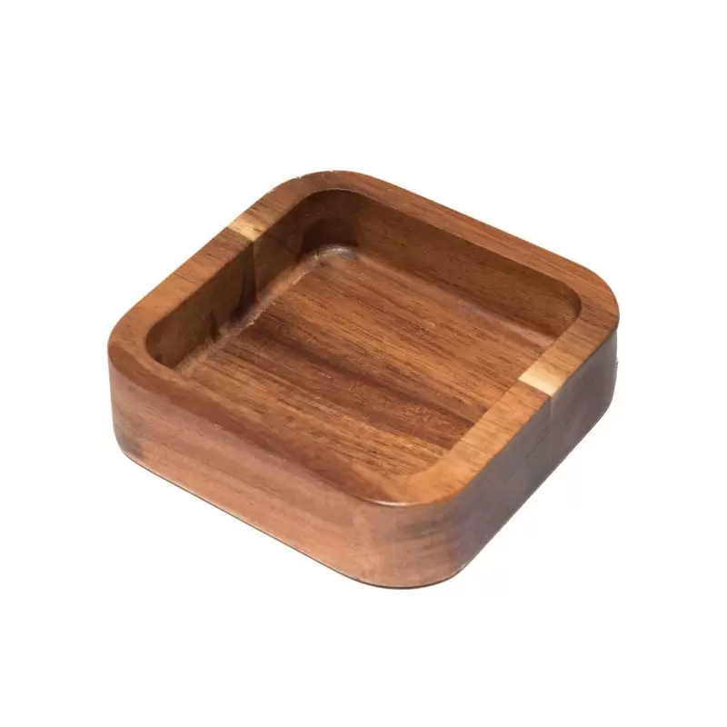 Premium Acacia Dishwasher-Safe Wood Large Bowl For Bar Snacks - 6" - Made in USA