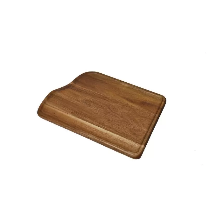 Premium Acacia Dishwasher-Safe Wood Serving Board With Shallow Trough - 12.5" x 9" - Made in USA