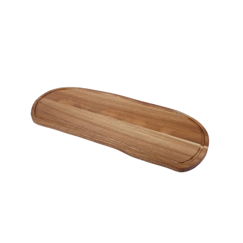 Premium Acacia Dishwasher-Safe Wood Medium Buffet Board / Serving Platter - 24" x 10" - Made in USA