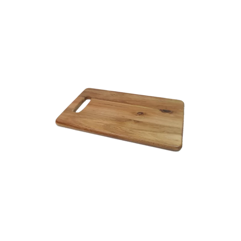 Premium Acacia Dishwasher-Safe Wood Flatbread/Charcuterie Board With Handle - 14" x 8" - Made in USA