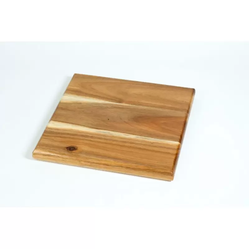 Premium Acacia Dishwasher-Safe Wood Square Chop Block - 14" x 14" - Made in USA