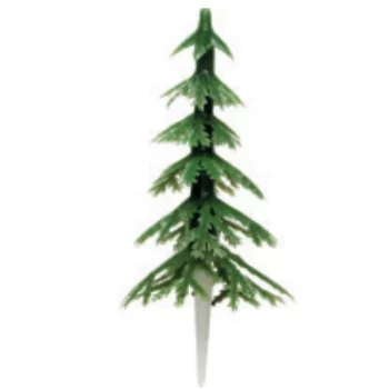 Pastry Toppers and Decorations - Tall Evergreen Tree Picks Buche Decor - 4.5cm - 100pcs