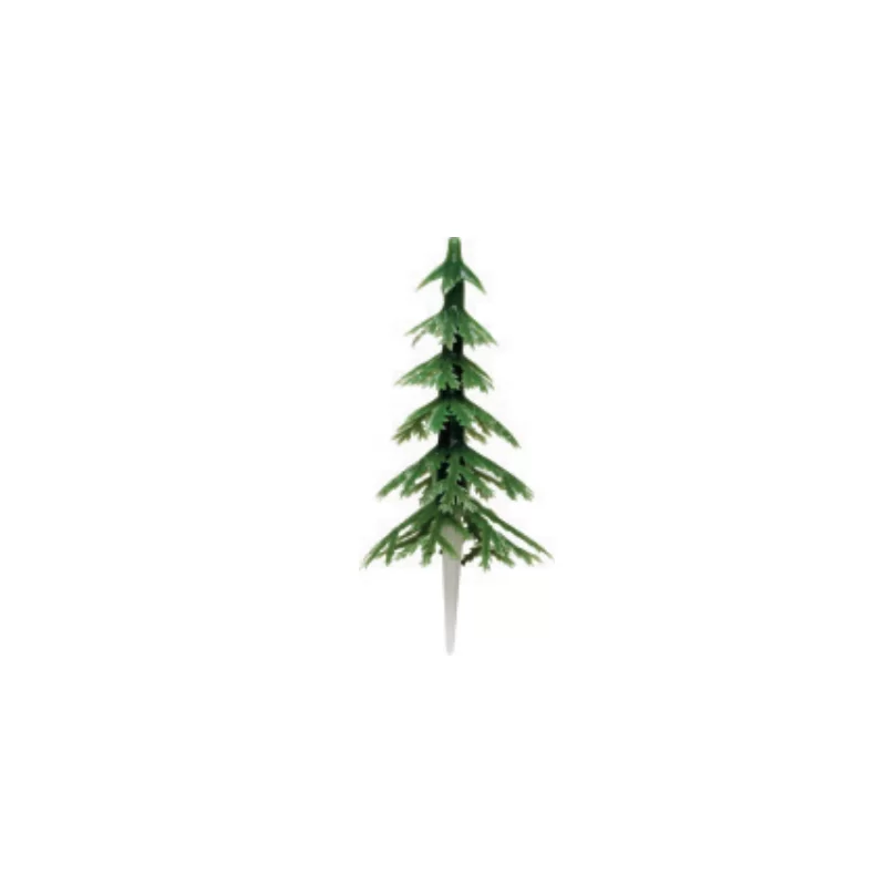 Pastry Toppers and Decorations - Tall Evergreen Tree Picks Buche Decor - 4.5cm - 100pcs