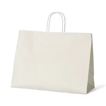 White Elegant Paper Shopper Bags - XLarge - 16'' x 6'' x 12'' - Pack of 250