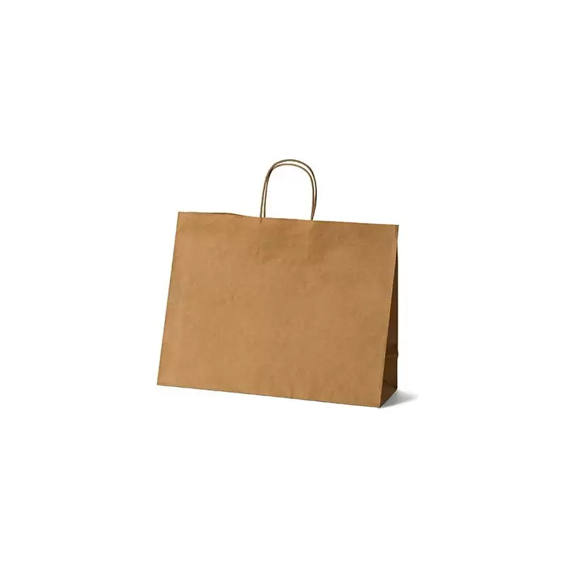 Kraft Elegant Paper Shopper Bags - XLarge - 16'' x 6'' x 12'' - Pack of 250