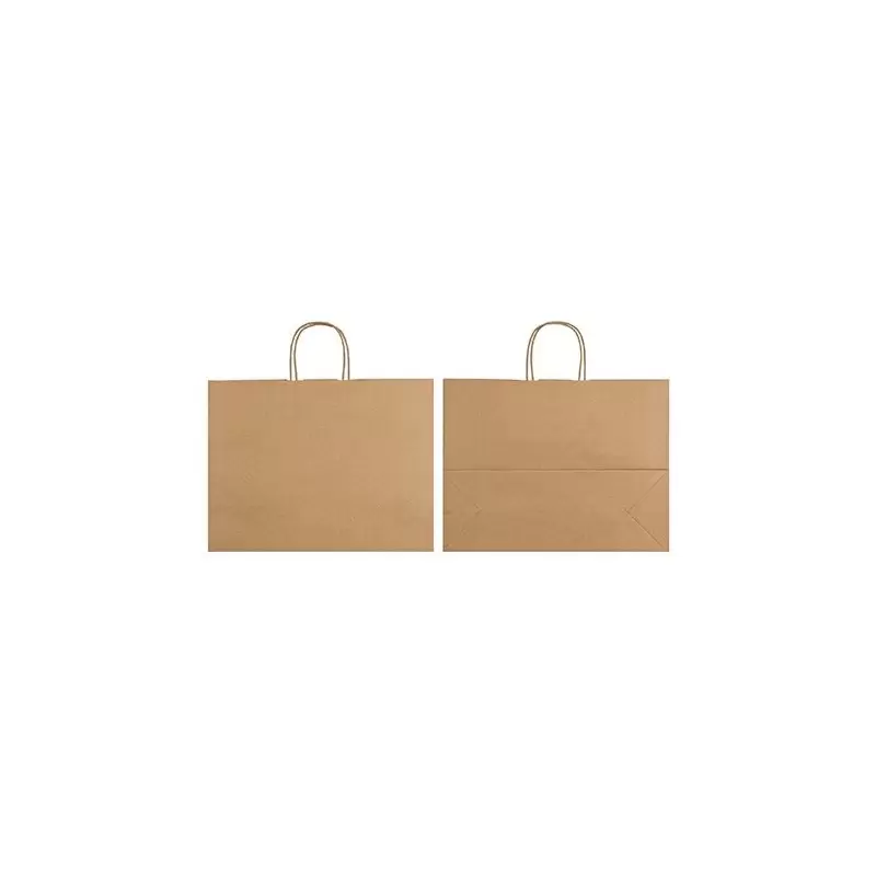 Kraft Elegant Paper Shopper Bags - XLarge - 16'' x 6'' x 12'' - Pack of 250