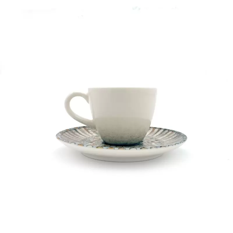 Turgla Bone China Sway dia.2.5" h:2" 3 oz. Round Matte White Porcelain Espresso Cup