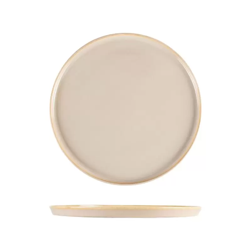 Turgla Bone China Sand dia.6.25" Round Beige Porcelain Plate