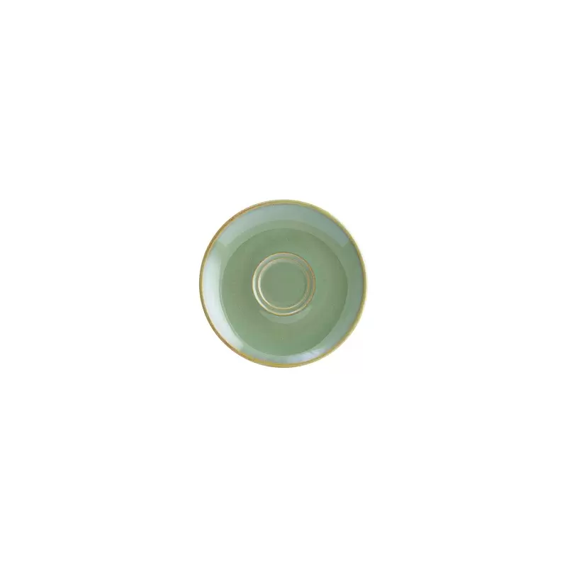 Turgla Bone China Sage dia.6.25" Round Green Porcelain Saucer